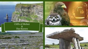 Customised Tours Ireland include trips to the Cliffs of Moher & The Burren