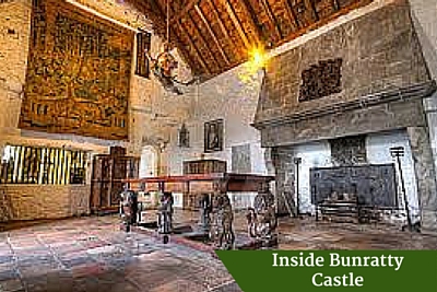 Inside Bunratty Castle | Private Driver Tours of Ireland