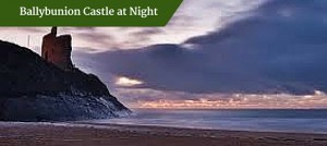 Ballybunion Castle at Night | Deluxe Tours Ireland