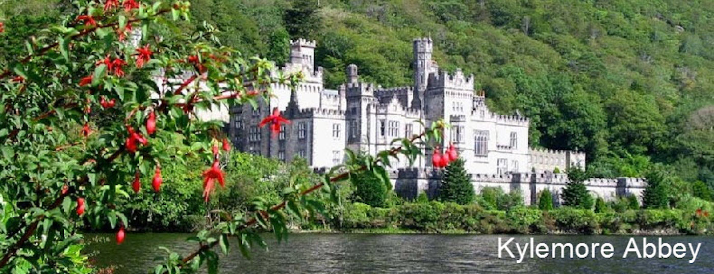 View of Kylemore Abbey from tour with Executive Tours | luxury tours Ireland