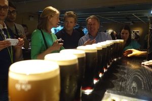 Mike Ryan at the Guinness Storehouse with guests