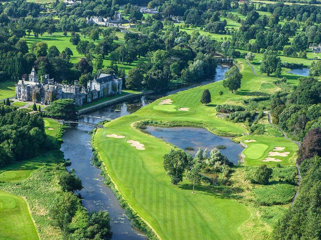 Aerial view of Adare manor | Ireland golf trips