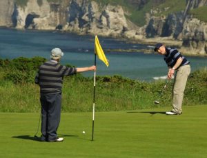 Golfers on Royal portrush Course